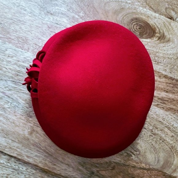 DANIELE MEUCCI Fancy Red Wool Bucket Hat NWT - Picture 4 of 6